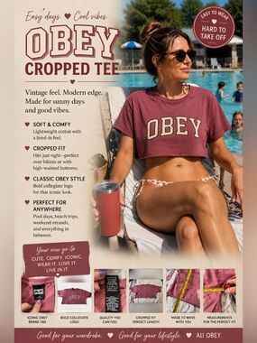 Obey Crewneck crop top